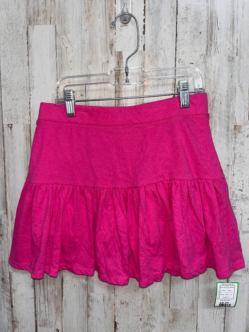PINK CHILDRENS PLACE TIER COTTON SKORT, GIRL 14