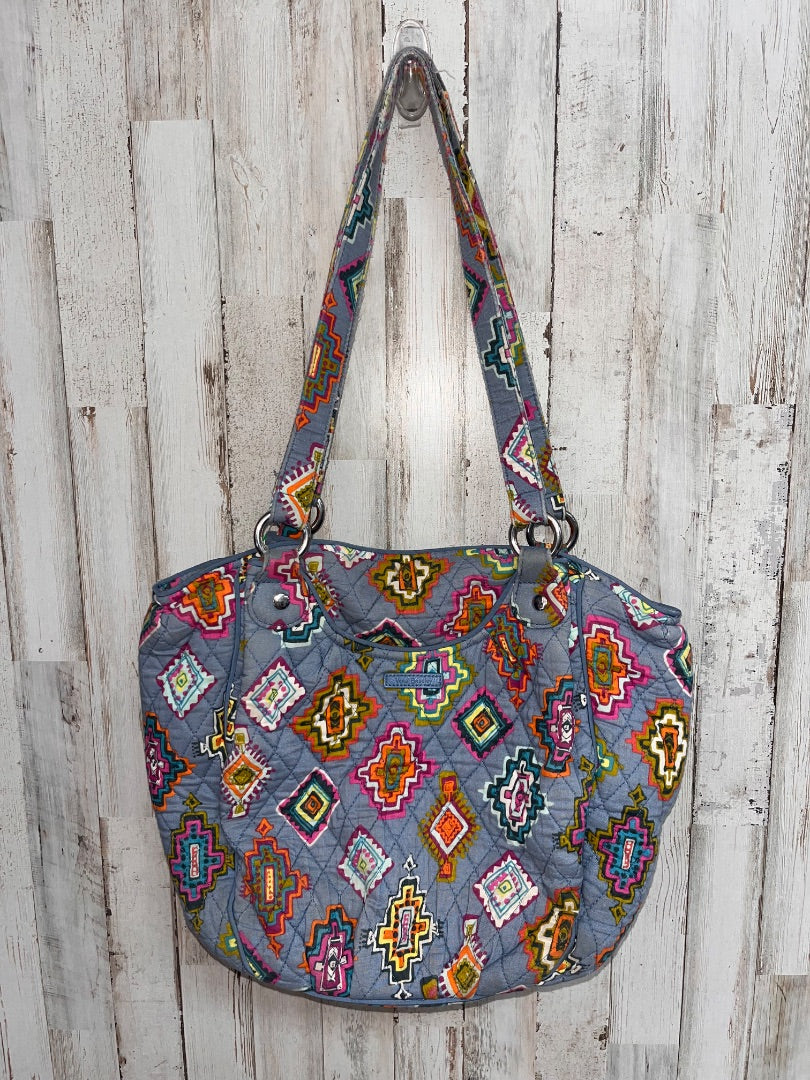 LIGHT BLUE VERA BRADLEY QUILTED SHOULDER BAG