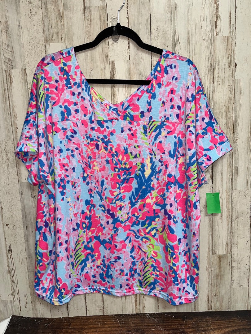 MULTI SHEIN DEEP V NECK TOP, LADIES L