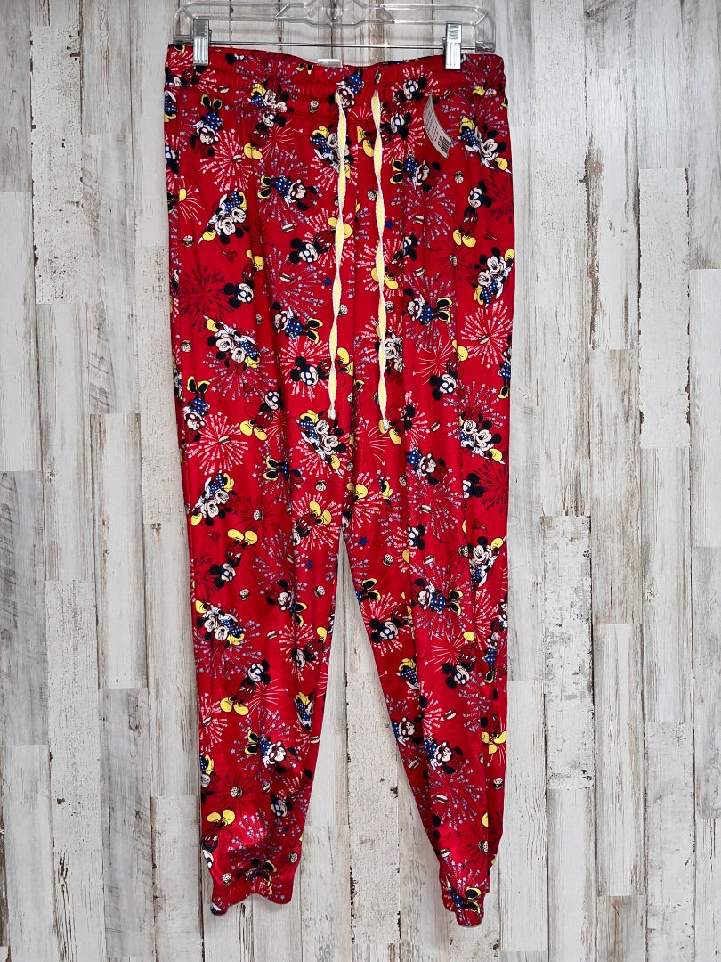 RED DISNEY MICKEY MOUSE PAJAMA PANTS, LADIES M