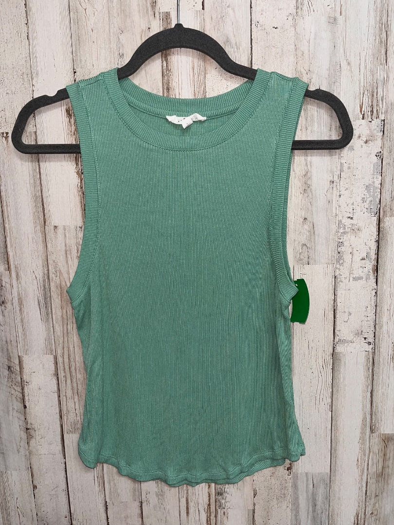 GREEN OLIVE + OAK RIBBED TANK, LADIES L