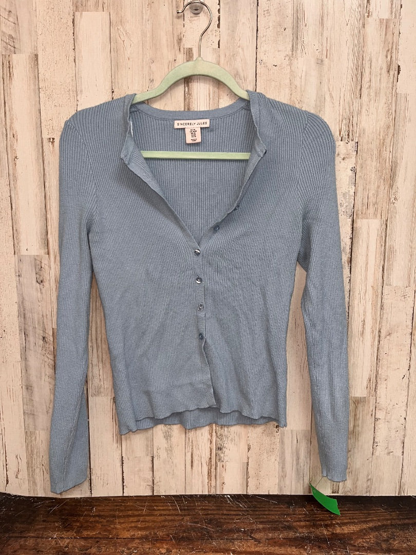 BLUE SINCERLY JULES BUTTON SOFT LONG SLEEVE, LADIES M
