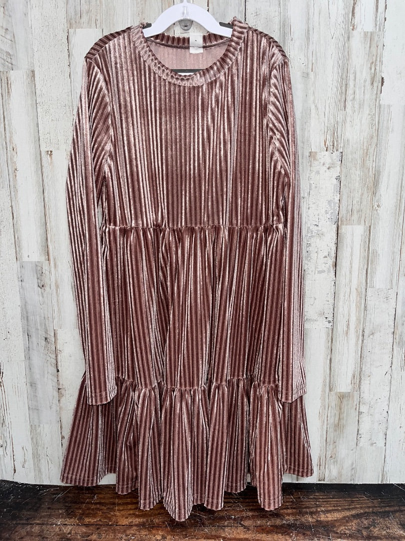 ROSE SHEIN RIBBED VELVET DRESS, GIRL 13