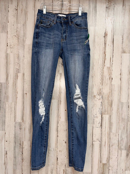 DENIM KANCAN 1/24 DISTRESSED SKINNIES, LADIES XS