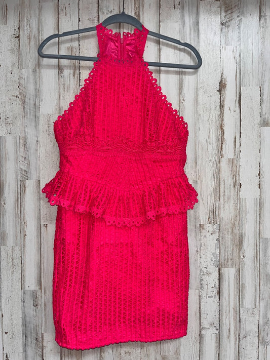 FUCHSIA DO + BE NEW LACE TIER DRESS, LADIES M