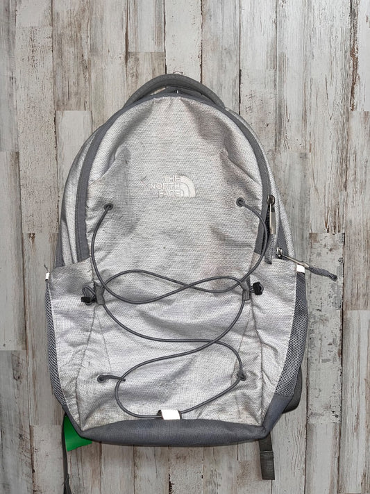 LIGHT GREY THE NORTH FACE BACKPACK **HAS SOME STAINS**