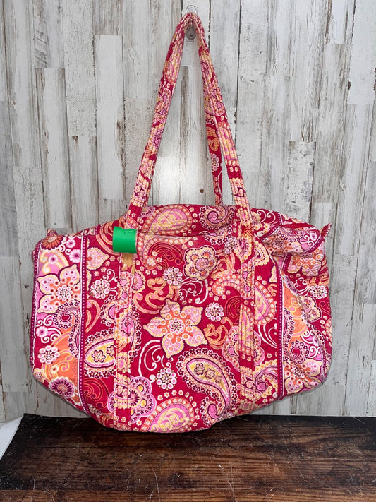 PINK VERA BRADLEY LARGE PAISLEY DUFFLE BAG