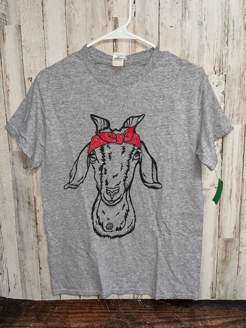 GREY GIRLY GIRLS GOAT TEE, LADIES S