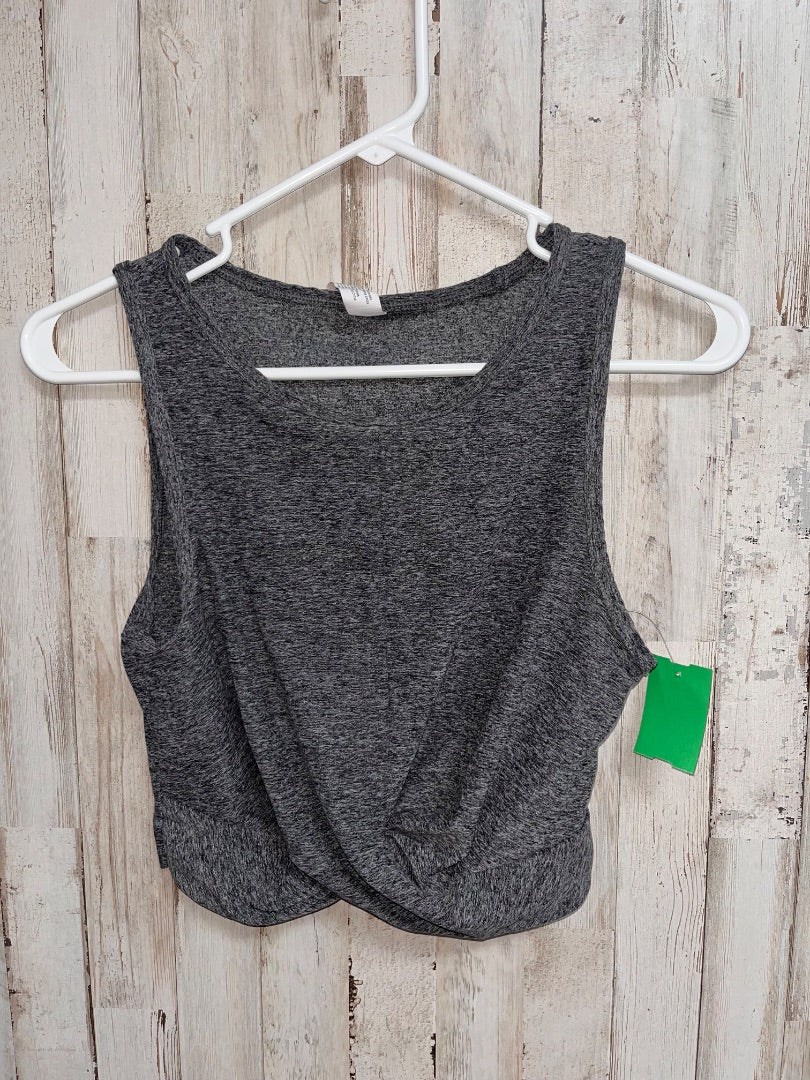 GREY YOGALICIOUS HEATHER TWIST CROP TANK, LADIES S