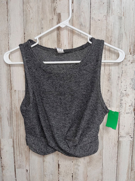 GREY YOGALICIOUS HEATHER TWIST CROP TANK, LADIES S