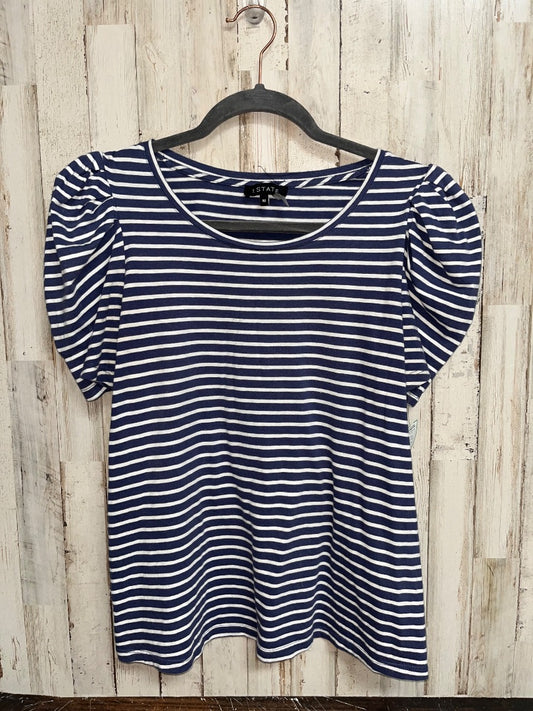 BLUE 1 STATE CINCH SHOULDER STRIPE TEE, LADIES M