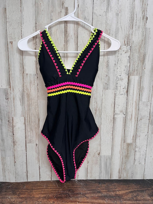 BLACK/NEON POPVIL NEW SCALLOP TRIM SWIM, LADIES M