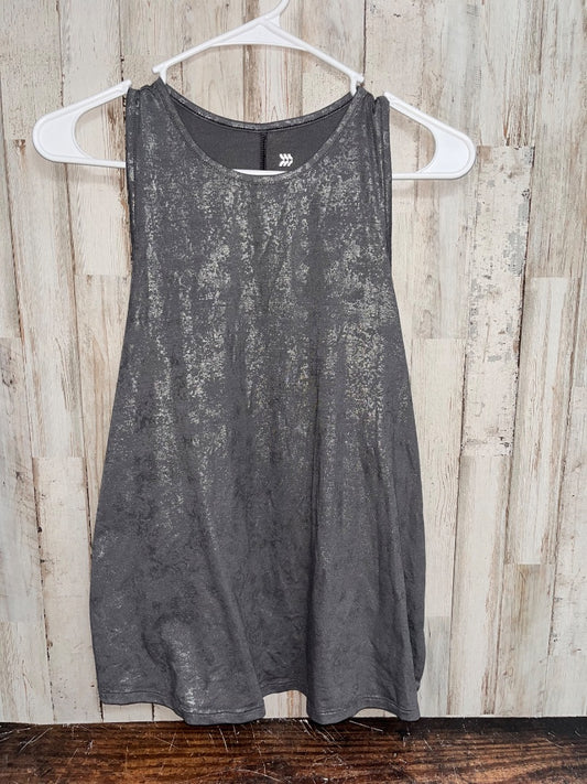 GREY ALL IN MOTION METALLIC SPLATTER TANK, LADIES M
