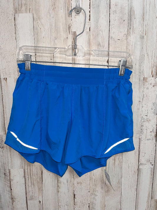 BRIGHT BLUE LULULEMON SZ 10 DRY FIT SHORTS, LADIES L