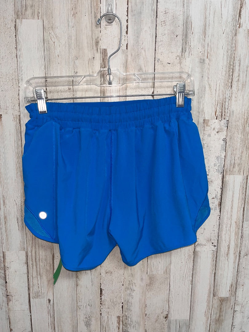 BRIGHT BLUE LULULEMON SZ 10 DRY FIT SHORTS, LADIES L