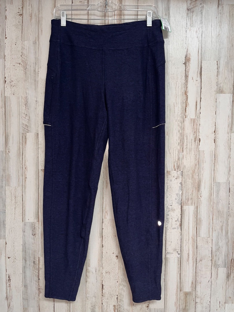 NAVY LULULEMON SZ 8 COTTON JOGGERS, LADIES M
