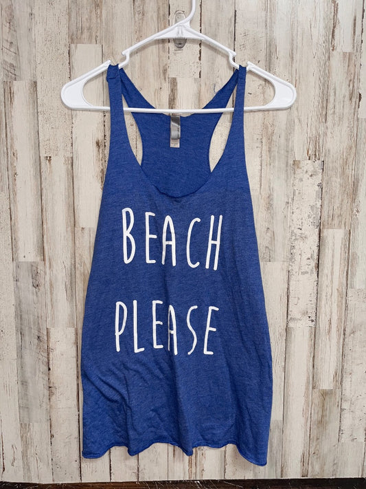 BLUE NEXT LEVEL BEACH PLEASE TANK, LADIES L