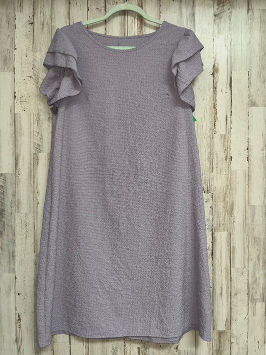 LILAC EMERY ROSE TEXTURED RUFFLE SLEEVE DRESS, LADIES XL