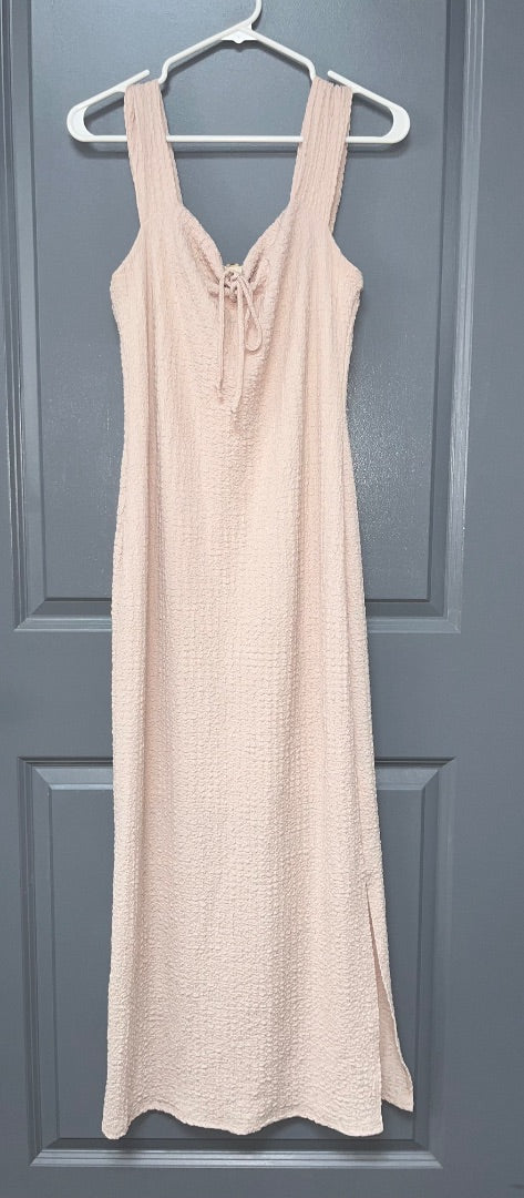 TAN JESSICA SIMPSON NEW TEXTURED TIE BUST MAXI, LADIES XL