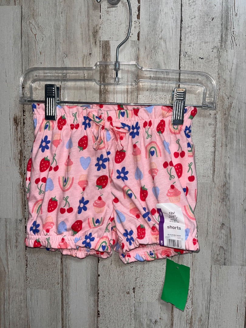 PINK WONDER NATION NEW CUPCAKE SHORTS, GIRL 12M