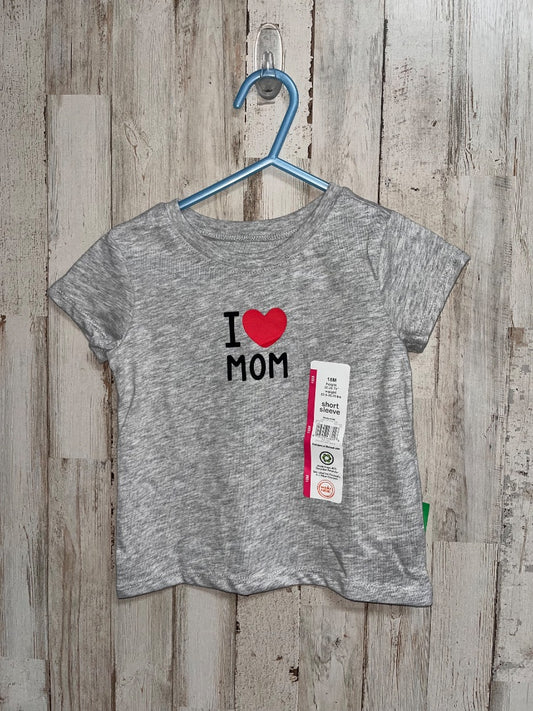 GREY WONDER NATION NEW I LOVE MOM TEE, GIRL 18M