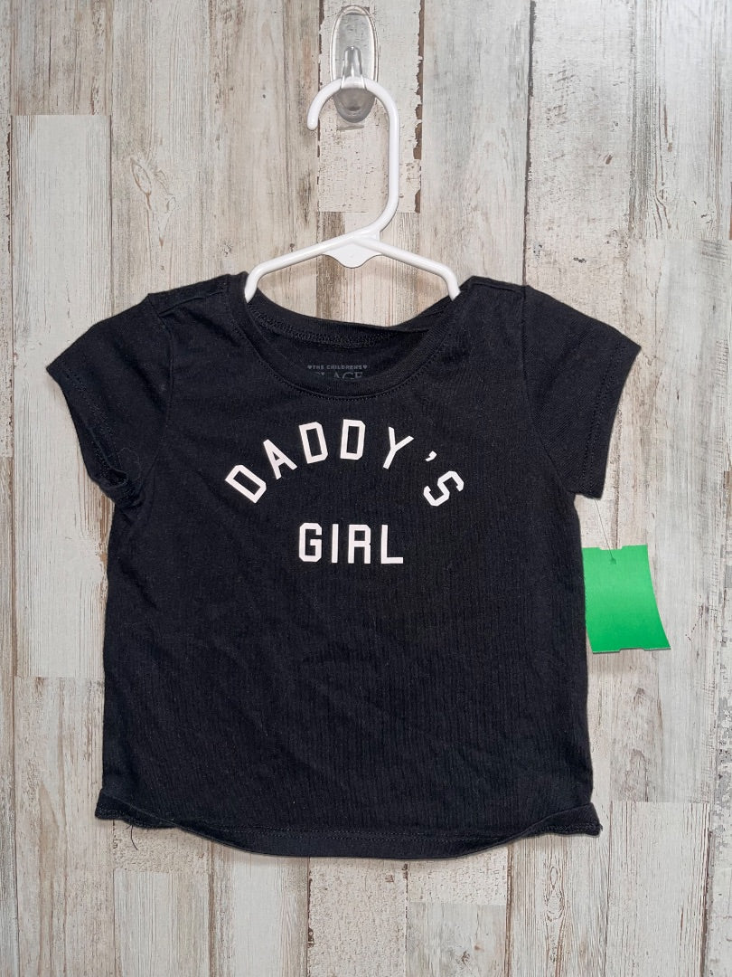 BLACK CHILDRENS PLACE DADDYS GIRL TEE, GIRL 18-24M