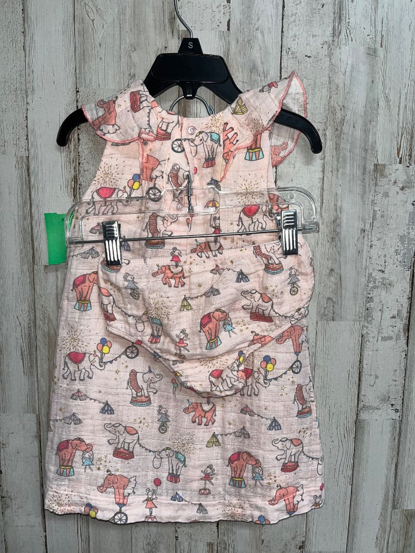 PINK MUDPIE CIRCUS MUSLIN DRESS/BLOOMS, GIRL 24M/2T