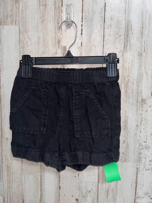 BLACK WONDER NATION LINEN SHORTS, GIRL 6X