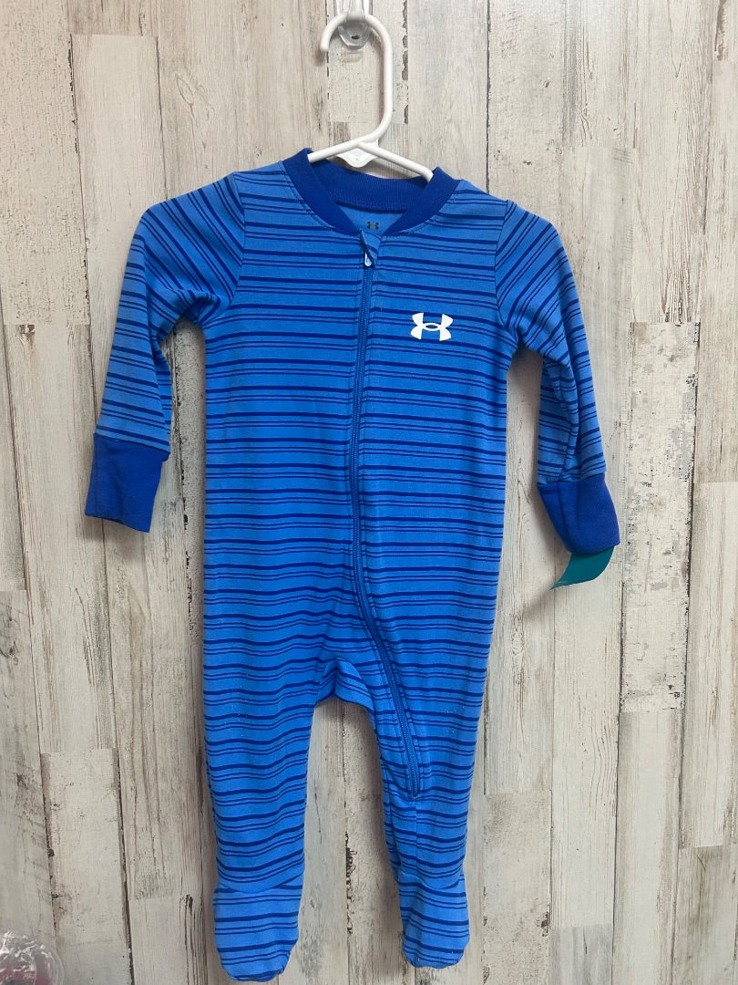 BLUE UNDER ARMOUR STRIPE SLEEPER, BOYS 3M