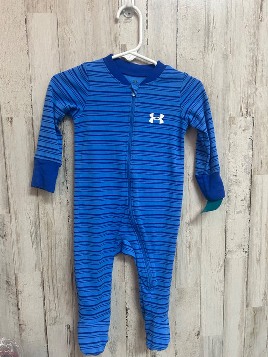 BLUE UNDER ARMOUR STRIPE SLEEPER, BOYS 3M
