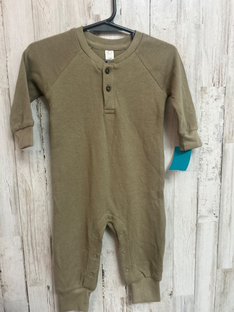 SAGE COLORED ORGANICS WAFFLE KNIT JUMPER, BOYS 3/6M