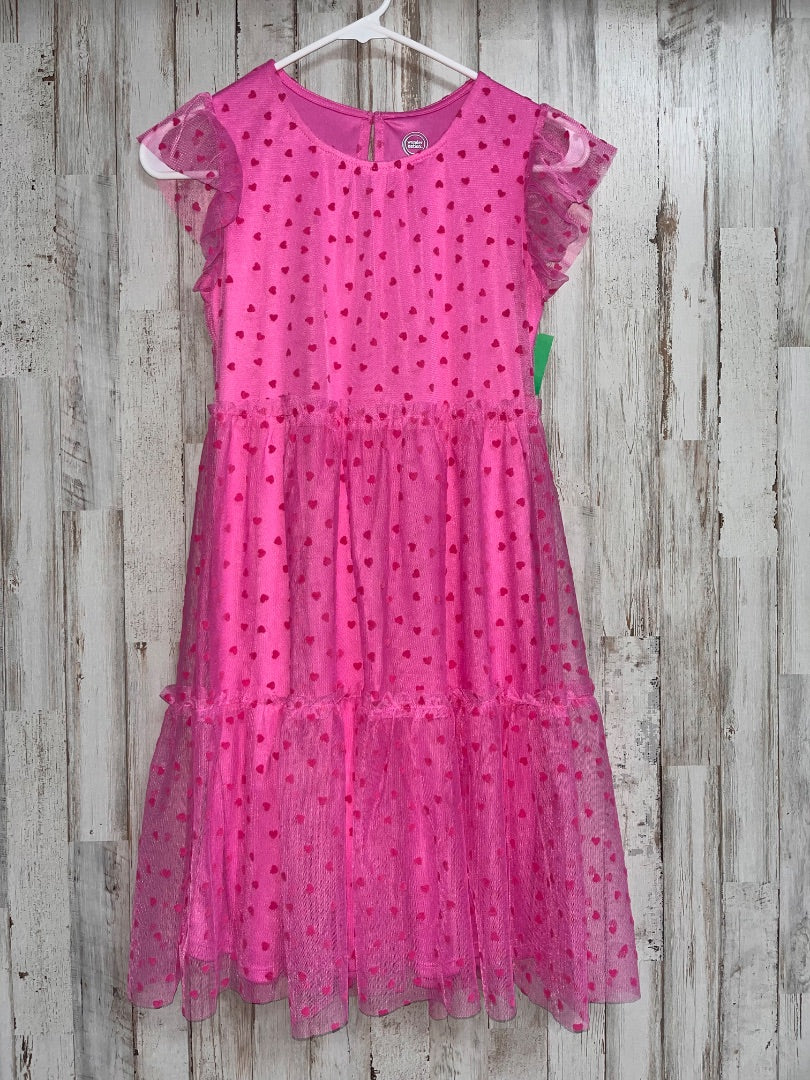 PINK WONDER NATION HEART TIER DRESS, GIRL 10/12