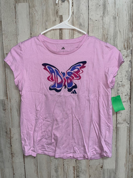 PURPLE ADIDAS BUTTERFLY TEE, GIRL 10/12