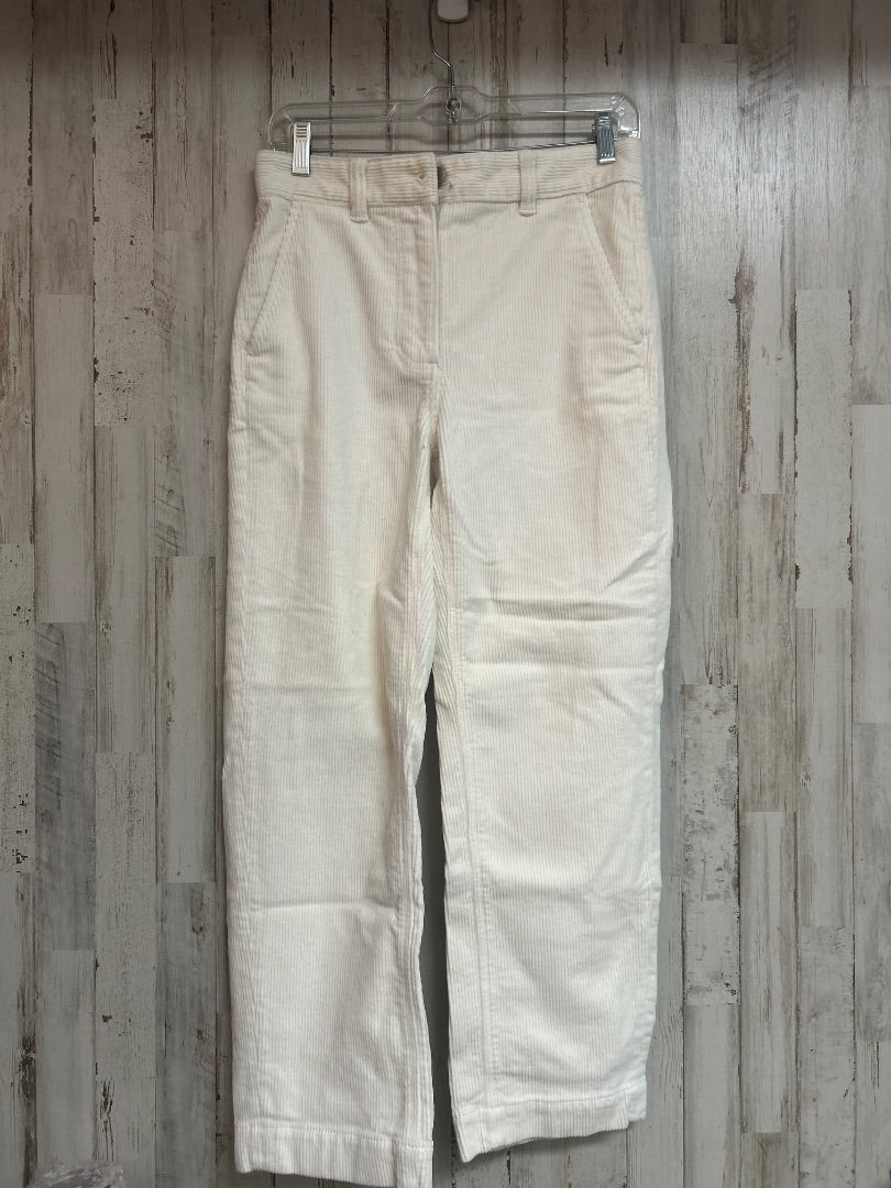 CREAM EVERLANE SZ4 CORDURPY PANT, LADIES S