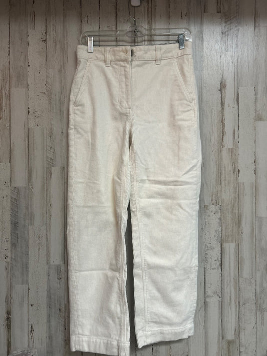 CREAM EVERLANE SZ4 CORDURPY PANT, LADIES S