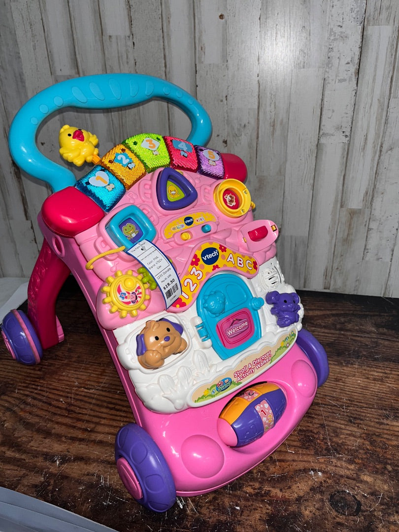 PINK VTECH STROLL AND DISCOVER WALKER