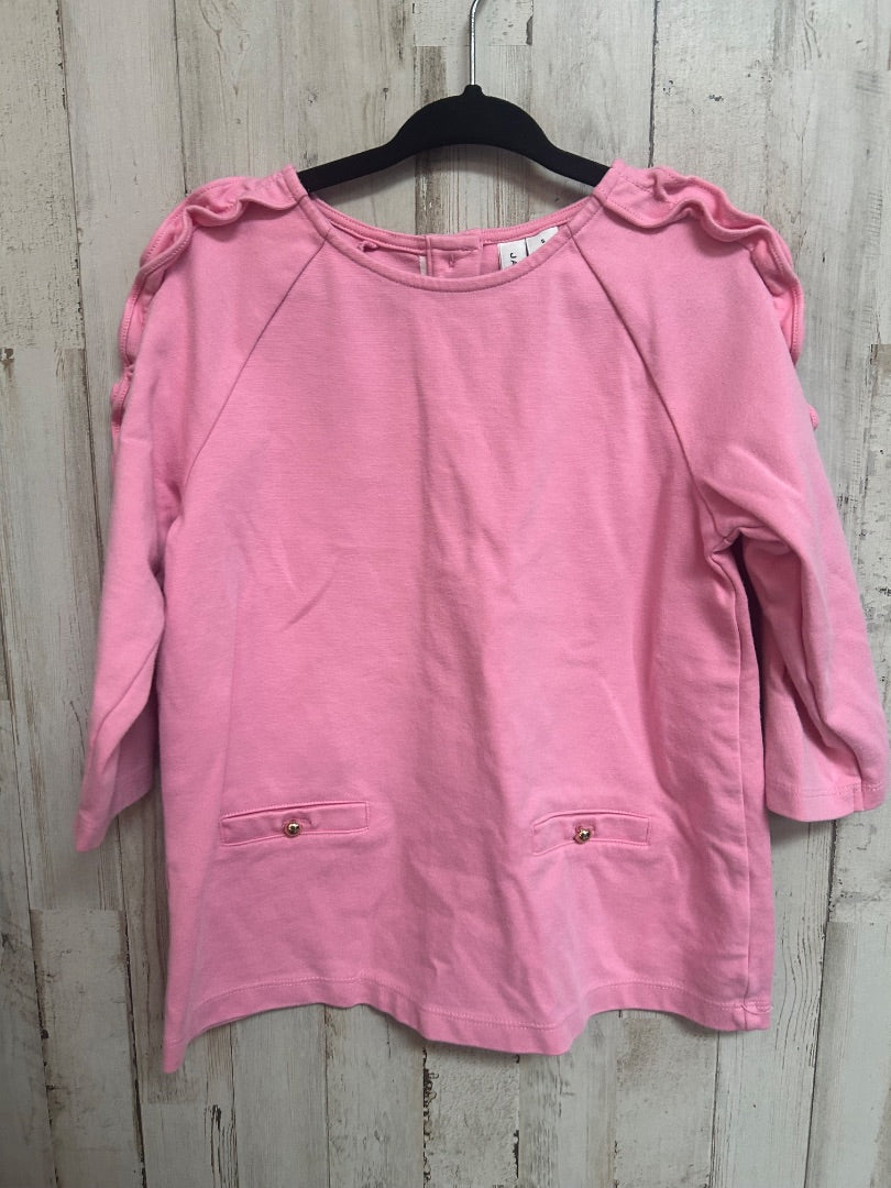 PINK JANIE & JACK RUFFLE TOP, GIRL 5