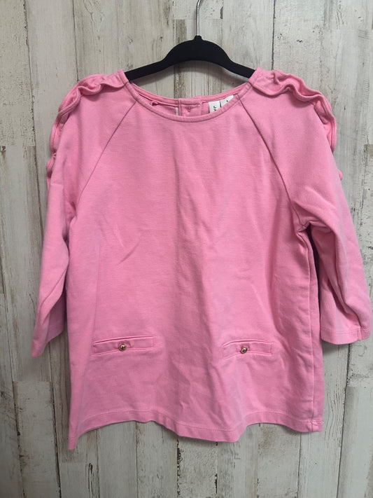 PINK JANIE & JACK RUFFLE TOP, GIRL 5