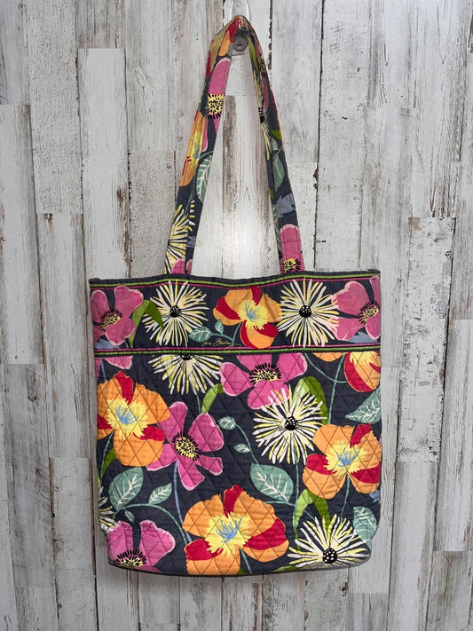 GREY/MULTI VERA BRADLEY FLORAL QUILTED TOTE