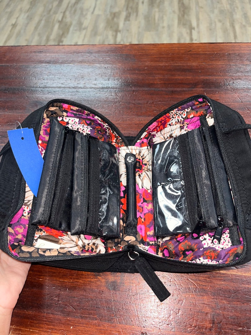BLACK VERA BRADLEY TRAVEL JEWELRY ORGANIZER