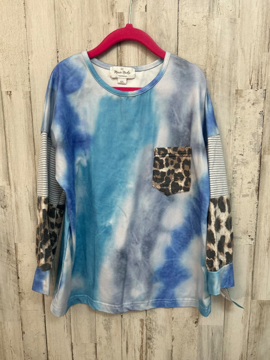 BLUE MARIE NICOLE DYED PATTERN BLOCK TOP, GIRL 7