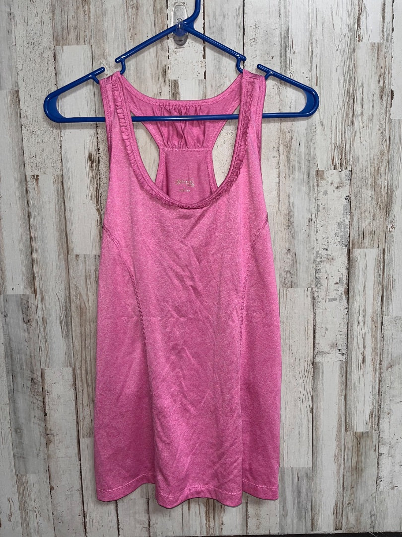 PURPLE WEEKEND RUFFLE TRIM DRY FIT TANK, LADIES L