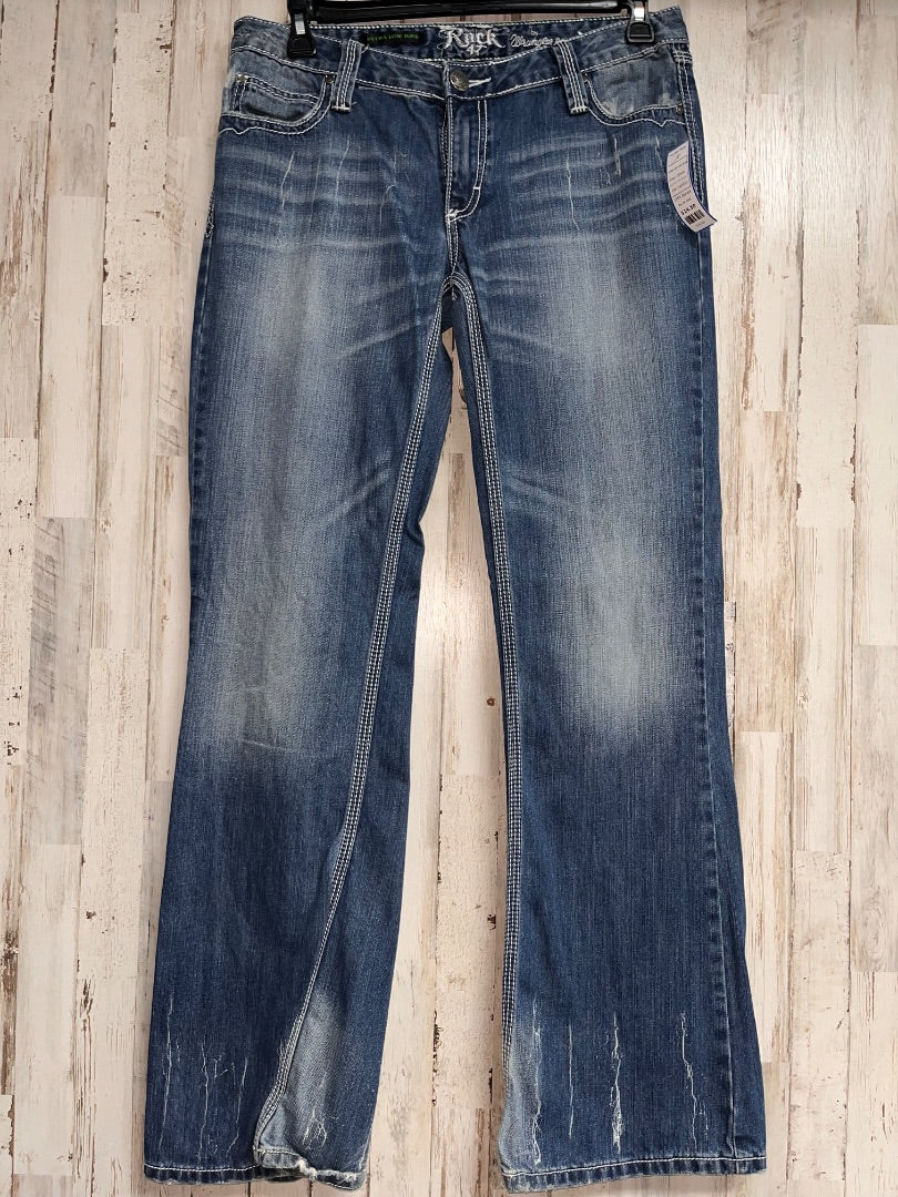 DENIM ROCK 47 BY WRANGLER ULTRA LOW RISE 9X34, LADIES L