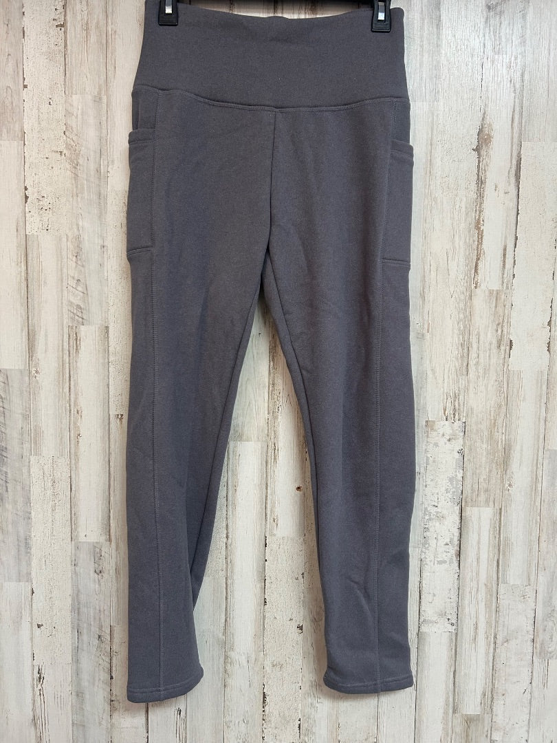 GREY  FLEECE LINE LEGGINGS, LADIES M
