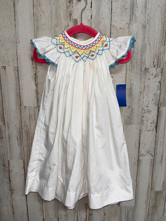 WHITE REMEMBER NGUYEN COLORFUL SMOCKED DRESS, GIRL 9M