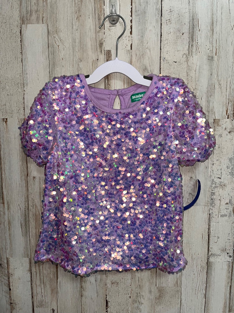 PURPLE 365 KIDS SEQUIN SHIRT, GIRL 5T