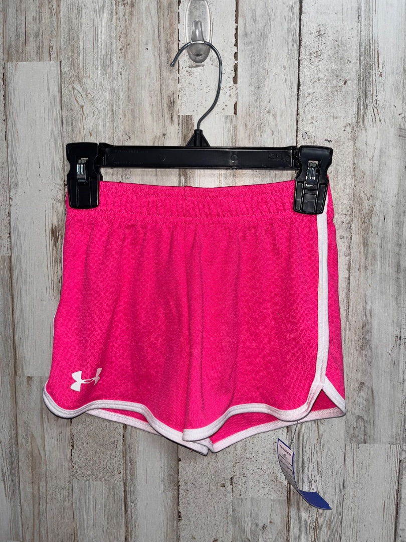 HOT PINK UNDER ARMOUR ATHLETIC SHORTS, GIRL 6X