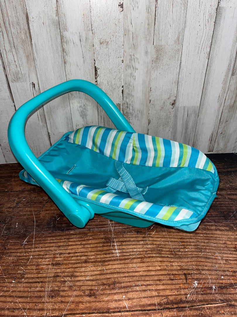 TEAL  CAR SEAT FOR BABY DOLL