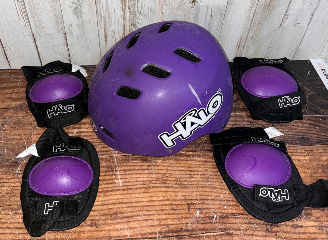 PURPLE HALO HELMET AND KNEE/ELBOW PADS, TOYS