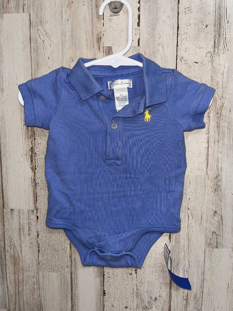 BLUE RALPH LAUREN POLO ONEISE, BOY 3M